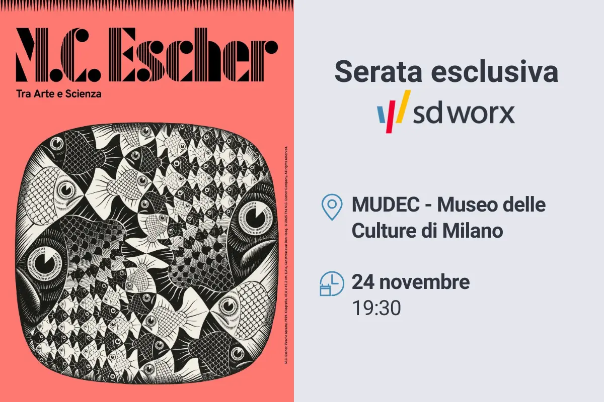 SD Worx invito mostra Escher MUDEC